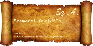 Szemerei Adrián névjegykártya